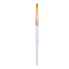 Load image into Gallery viewer, 100% Kolinsky Crystal Acrylic Nail Brush - Handcrafted Beauty in Pink &amp; Black