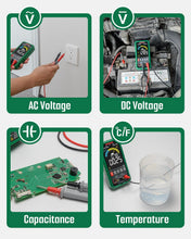 Load image into Gallery viewer, Smart TRMS Digital Multimeter – 6000 Counts, Voltage &amp; Current Tester in Green