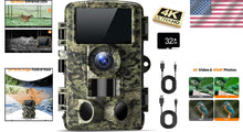 Load image into Gallery viewer, Premium 4K Game Camera - 130° Wide-Angle, No Glow Infrared for Clear Night Shots