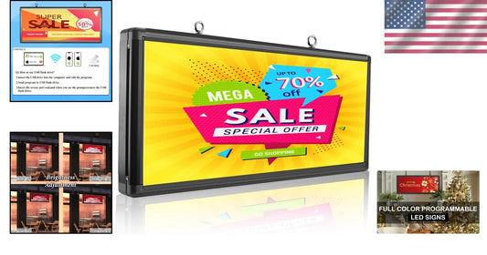 Durable Waterproof 40''x18'' Outdoor LED Advertising Board - Multicolor Display