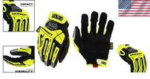 Load image into Gallery viewer, High-Visibility Cut Resistant Gloves L, Fluorescent Yellow &amp; Orange for Safety