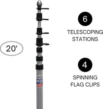 Load image into Gallery viewer, Collapsible Tailgate Flagpole Kit with Durable Tire Mount &amp; Protective Bumper