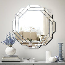 Load image into Gallery viewer, Stylish 31.5" Hexagonal Wall Mirror - Sleek Silver Finish for Elegant Homes