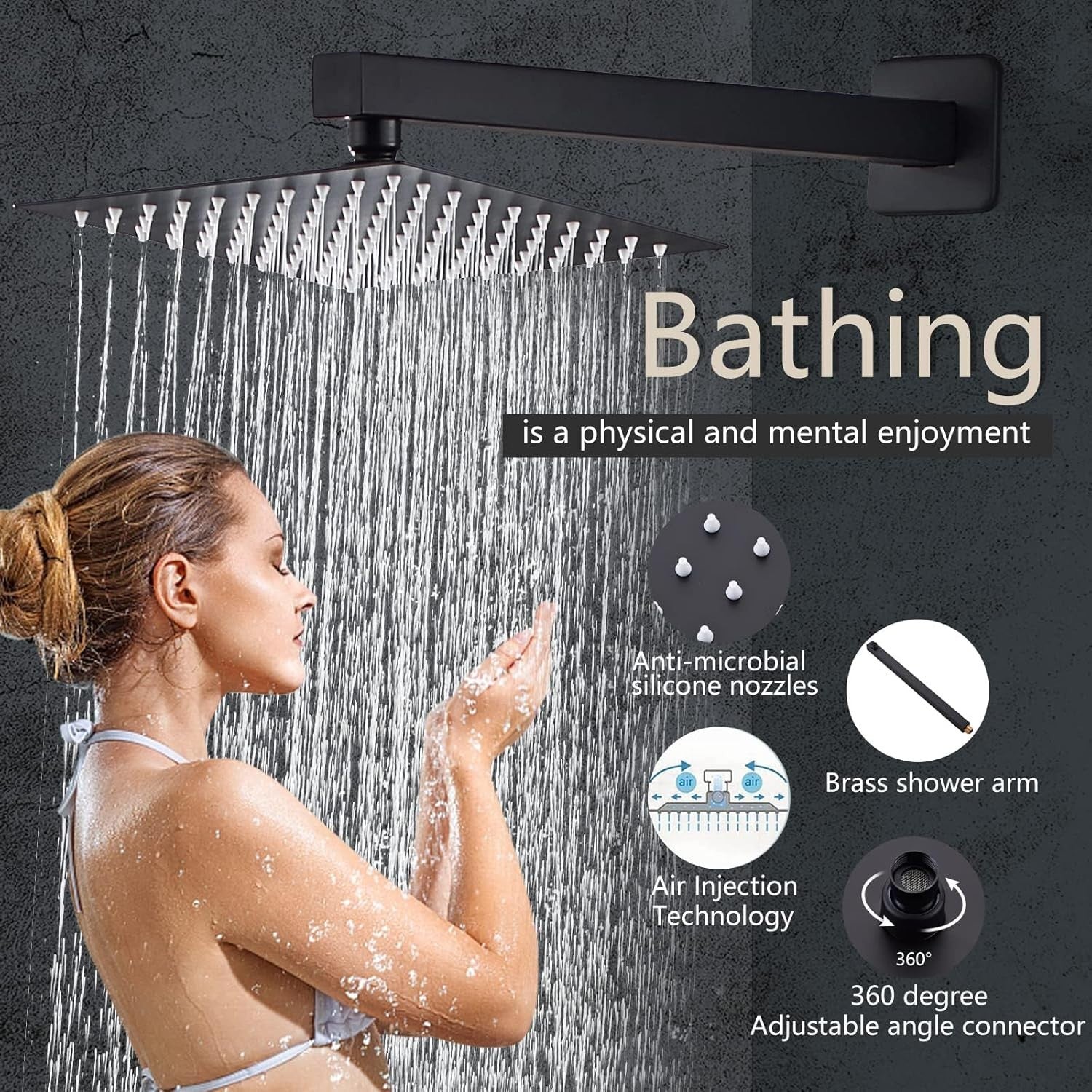 Durable Stainless Steel Shower Faucet Set with Pressure-Balanced Handheld Shower