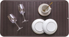 Load image into Gallery viewer, Multi-Functional Silicone Kitchen Mat - Dish Drying and Liner - Coffee Color