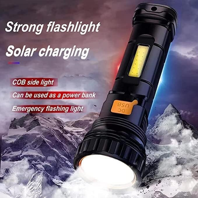 High Brightness 1000 Lumens LED Flashlights - 4 Pack with Emergency Power Supply