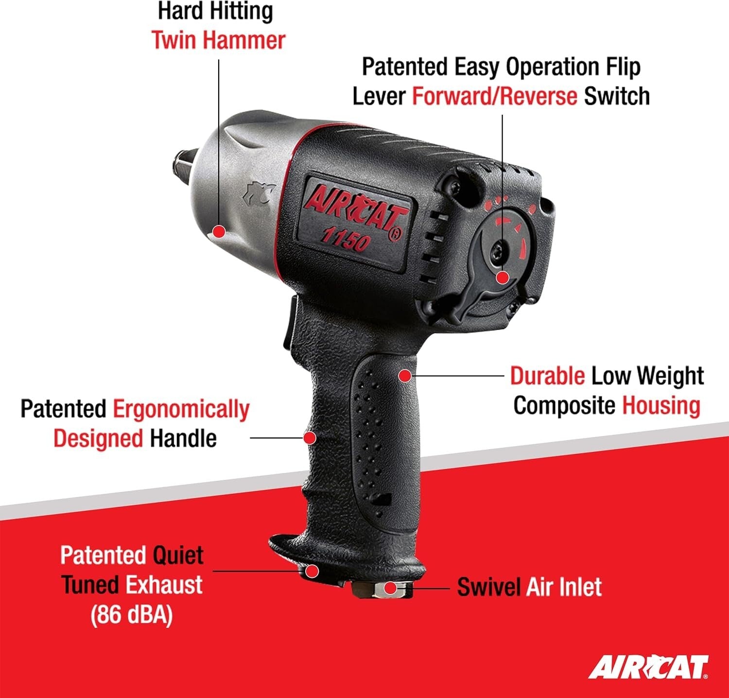 Durable & Ergonomic 1/2-Inch Impact Wrench - Ideal for Automotive Maintenance