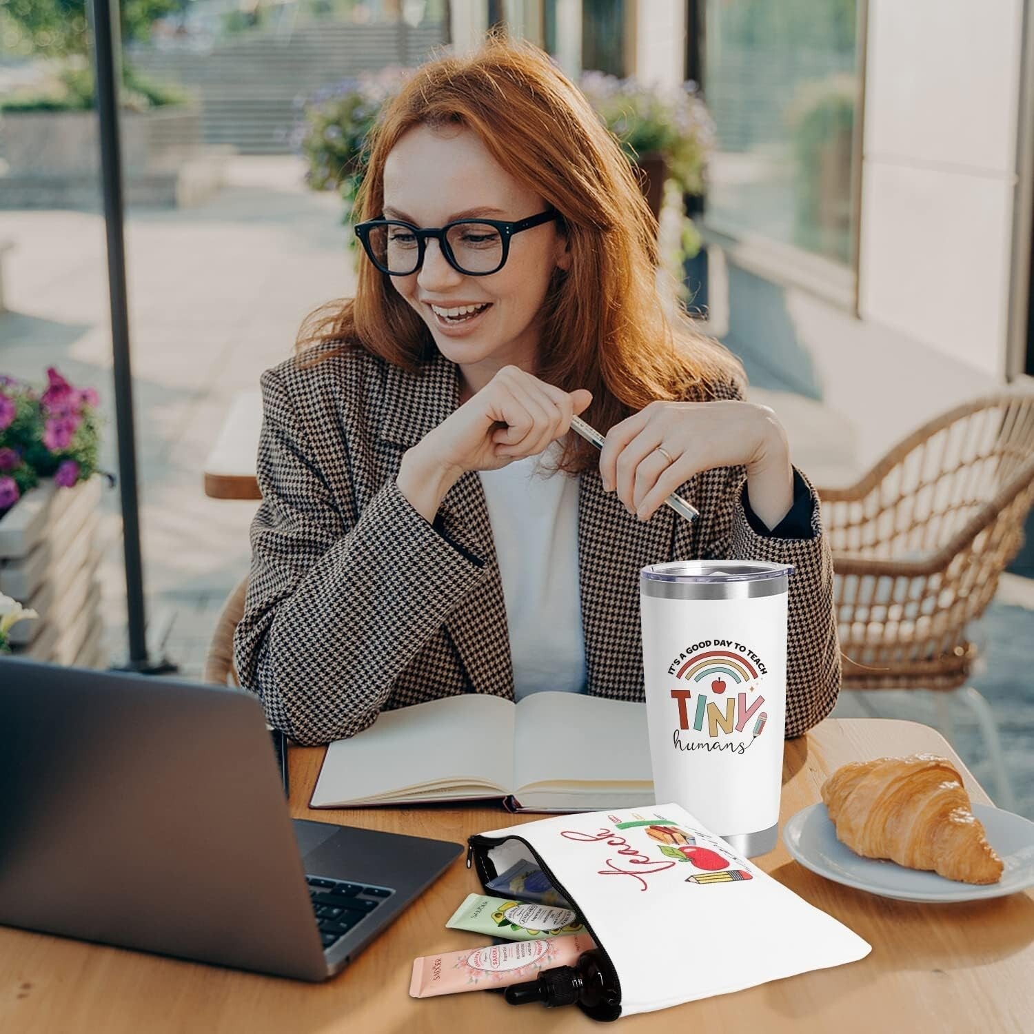 Stylish 12 Piece Teacher Appreciation Set with Tumblers & Personalized Gifts