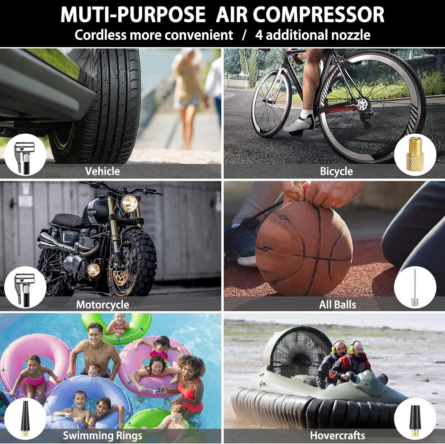 All-in-One Car Jump Starter, Tire Inflator, and Power Source with Solar Recharge