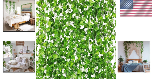 Eco-Friendly 72 Pcs Ivy Garland - 504 Ft of Versatile Greenery for Any Occasion