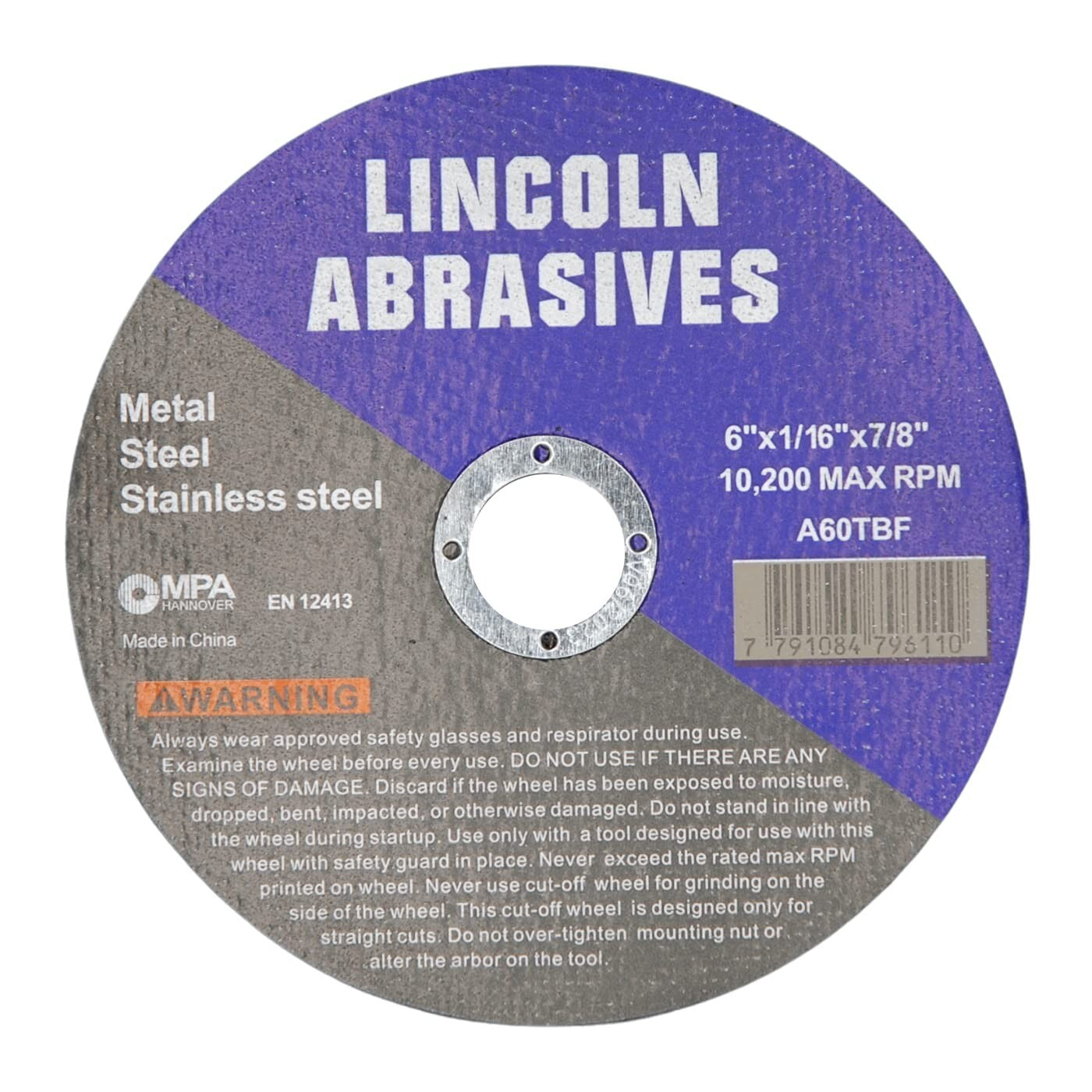 Durable 6" Aluminum Oxide Cut-Off Wheels - 100 Pack for Versatile Cutting