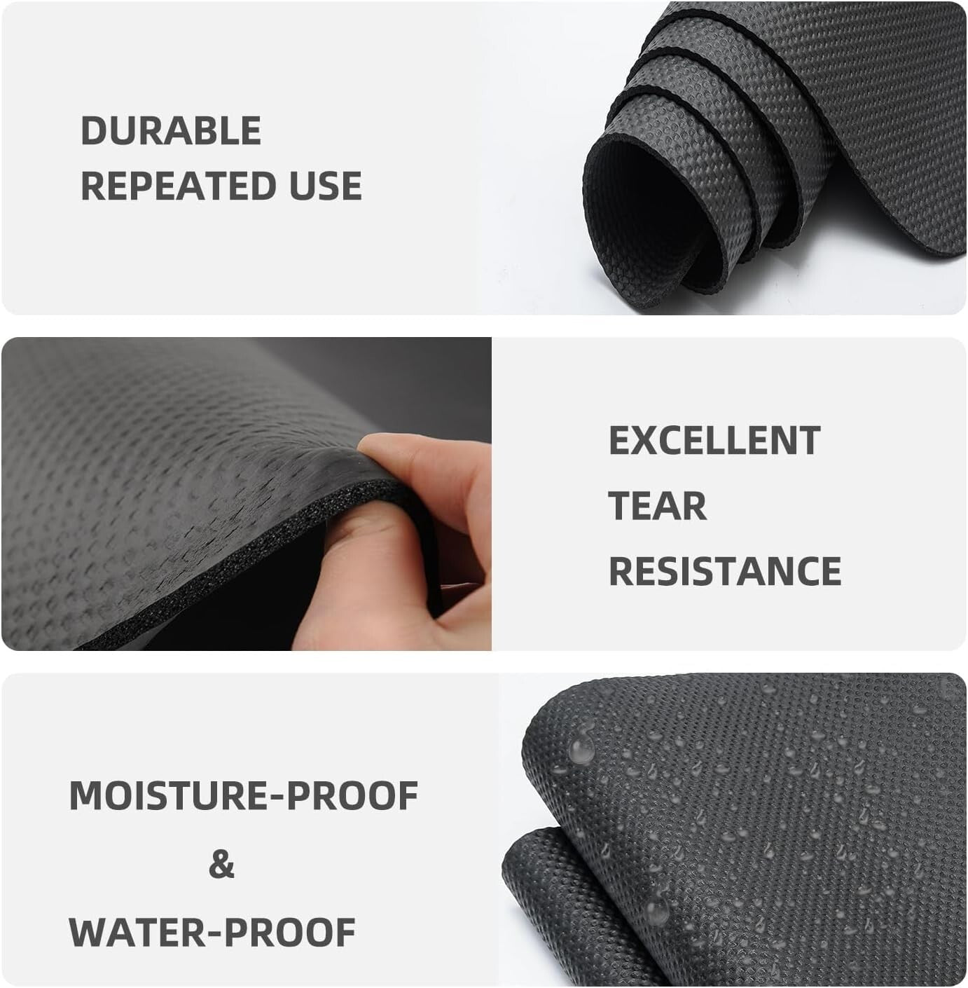 Versatile Rubber Floor Mat for Spin Bikes & Treadmills - Easy Clean Design