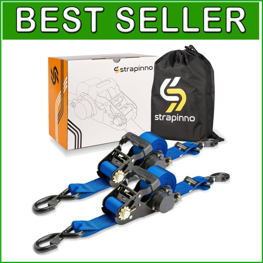 5,000 lbs Breaking Strength Ratchet Tie-Downs - Compact & Secure for Adventures