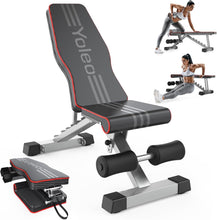 Load image into Gallery viewer, Portable Adjustable Weight Bench with Heavy-Duty Steel Frame for Home Workouts