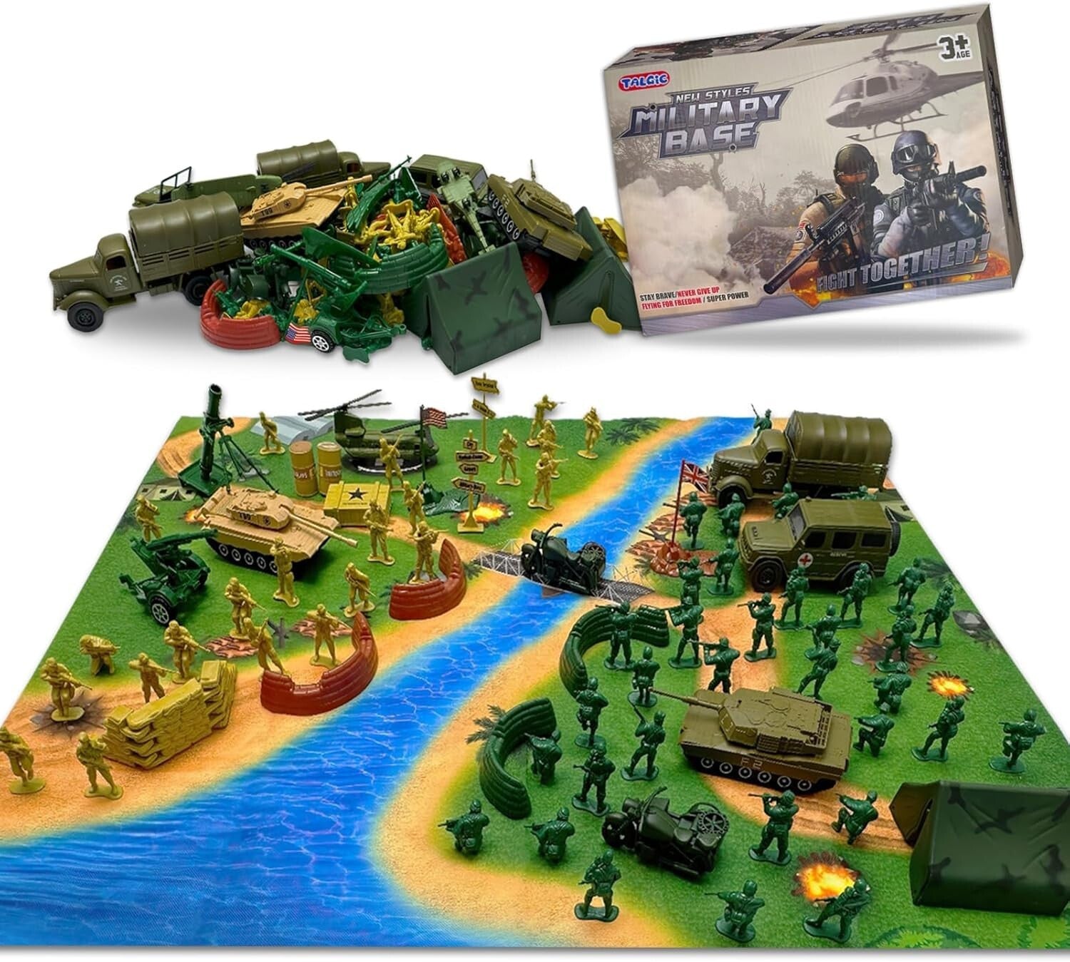 Battle Ready Army Men Set with Realistic Figures & Vehicles - Perfect Gift!