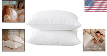 Load image into Gallery viewer, Luxury Hotel Collection King Size Goose Down Pillow Set - 2 Soft Support Pillows