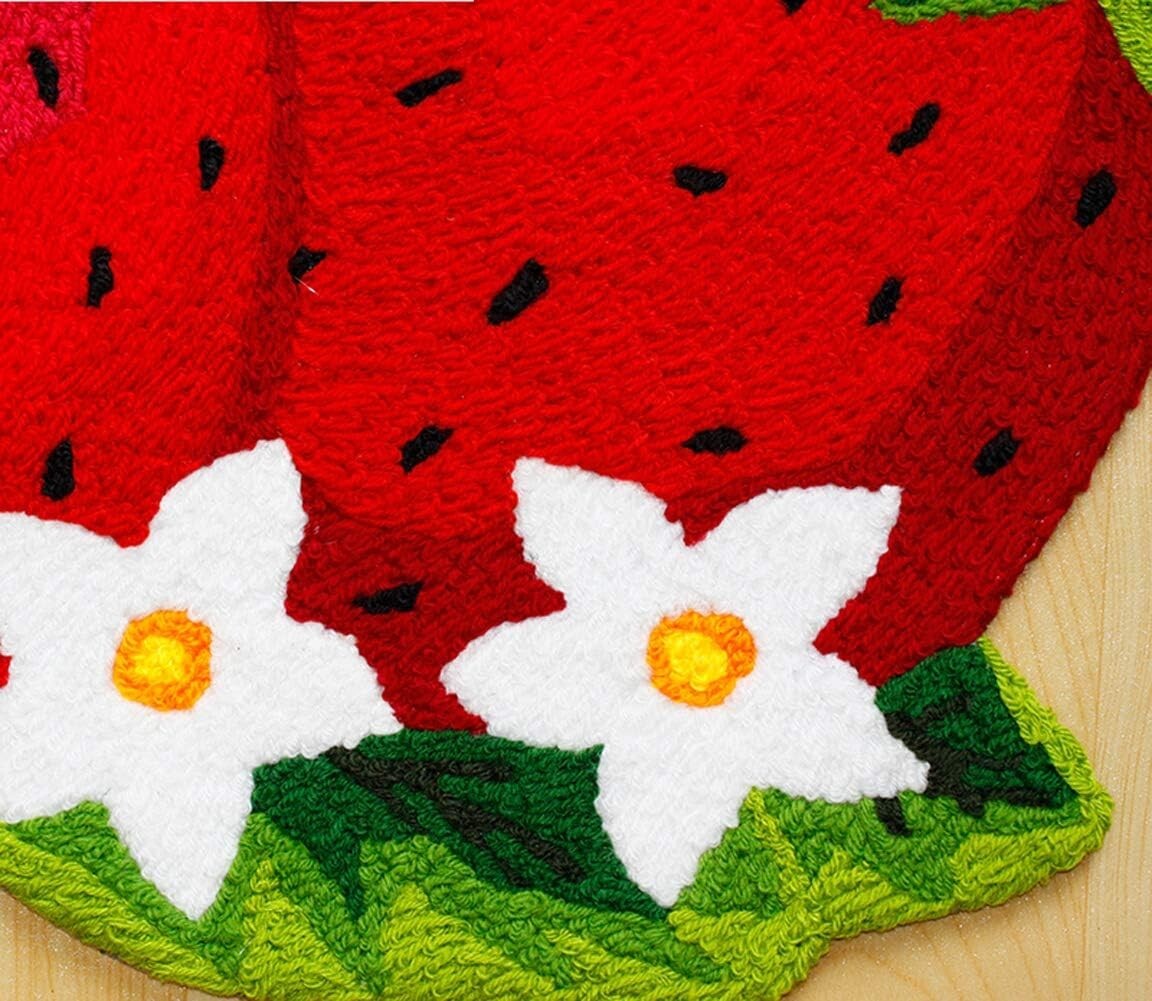 Cute Strawberry-Shaped Non-Slip Bath Mat for Kids - 32x24 Inch Delight