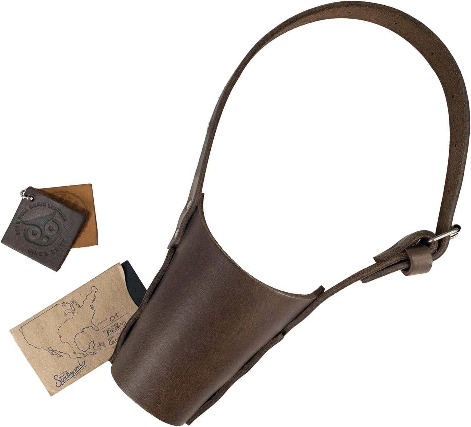 Lightweight Leather Dog Muzzle Guard – Handmade for Pitbulls & German Shepherds