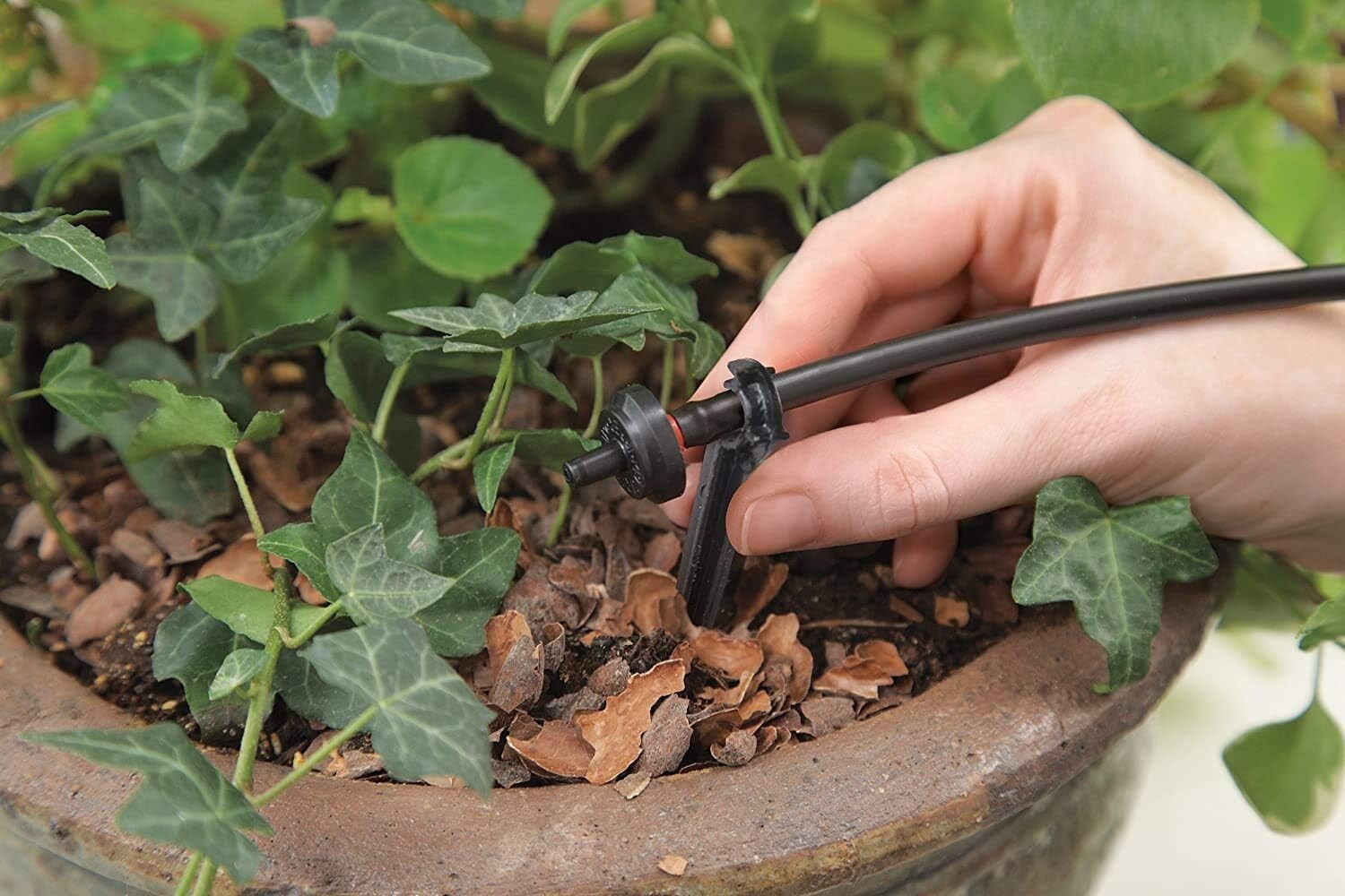 Customizable Timer Drip Irrigation Watering Kit for Containers & Hanging Baskets