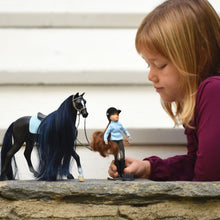 Load image into Gallery viewer, Breyer Freedom Series 1:12 Scale English Rider Set with Thoroughbred Horse Jet