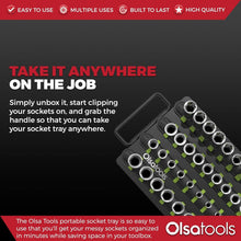 Load image into Gallery viewer, Space-Saving Socket Organizer Tray - 80 Socket Capacity with Spring-Loaded Clips