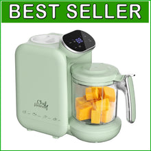 Load image into Gallery viewer, Safe Baby Food Processor with Auto Cooking, Grinding &amp; Stainless Steel Basket