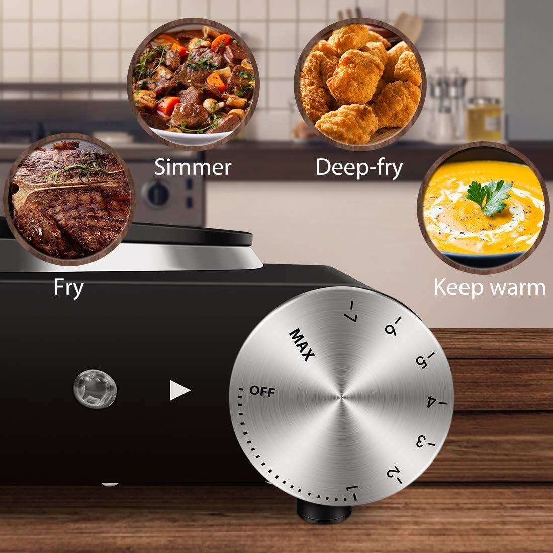 Versatile 1500W Hot Plate for Indoor Cooking - Lightweight & Portable Design