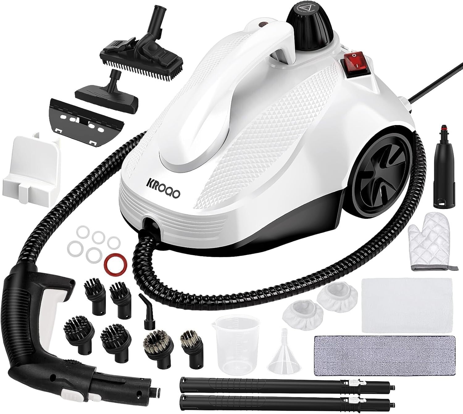 Versatile Steam Cleaner for Floors, Grout & Upholstery - 23 Attachments Included