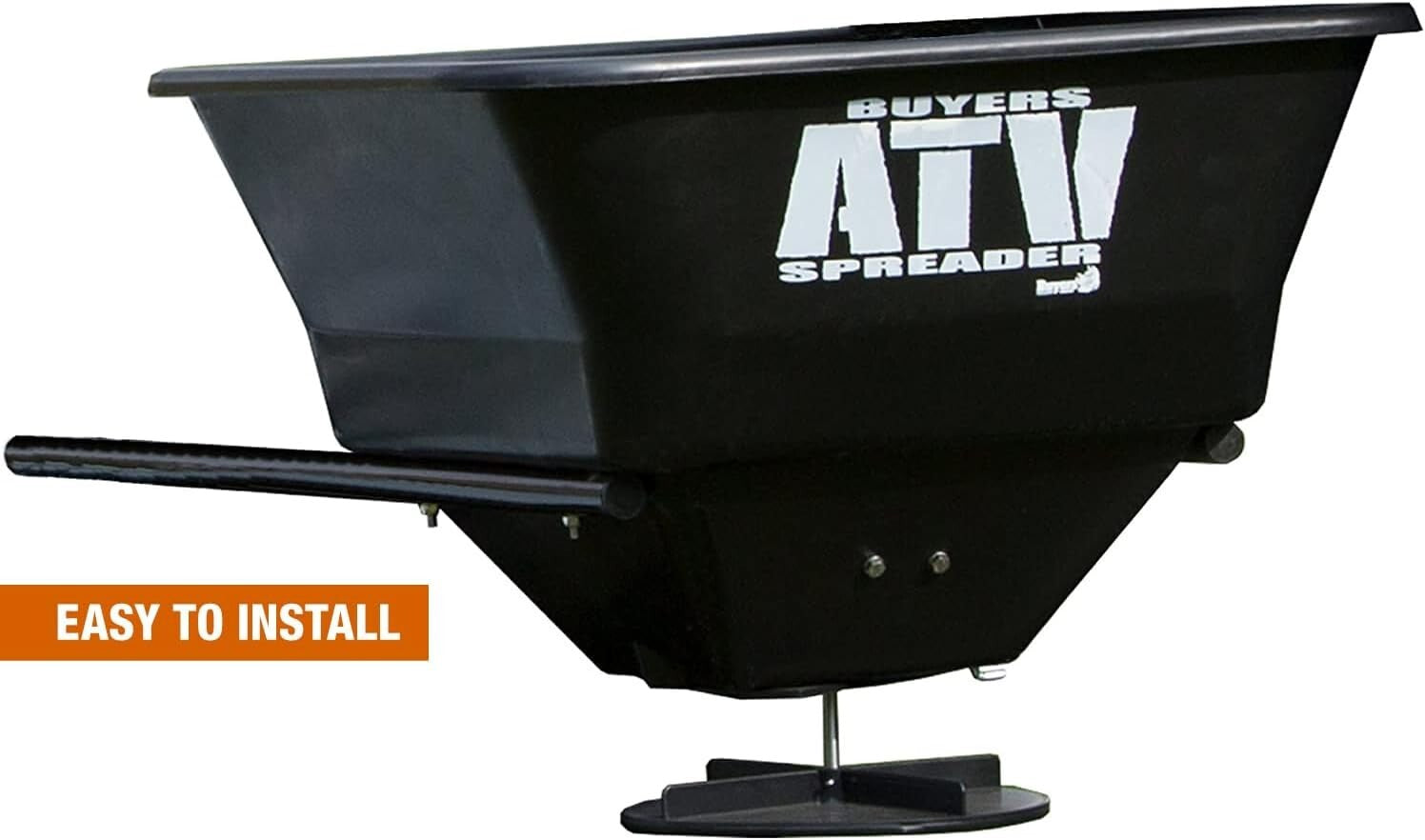 Polyethylene ATV Broadcast Spreader: 100 lbs Capacity with Efficient 12V Motor