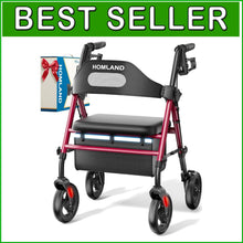 Load image into Gallery viewer, Adjustable Handle &amp; Seat Foldable Walker for Seniors - Safety &amp; Comfort Combined