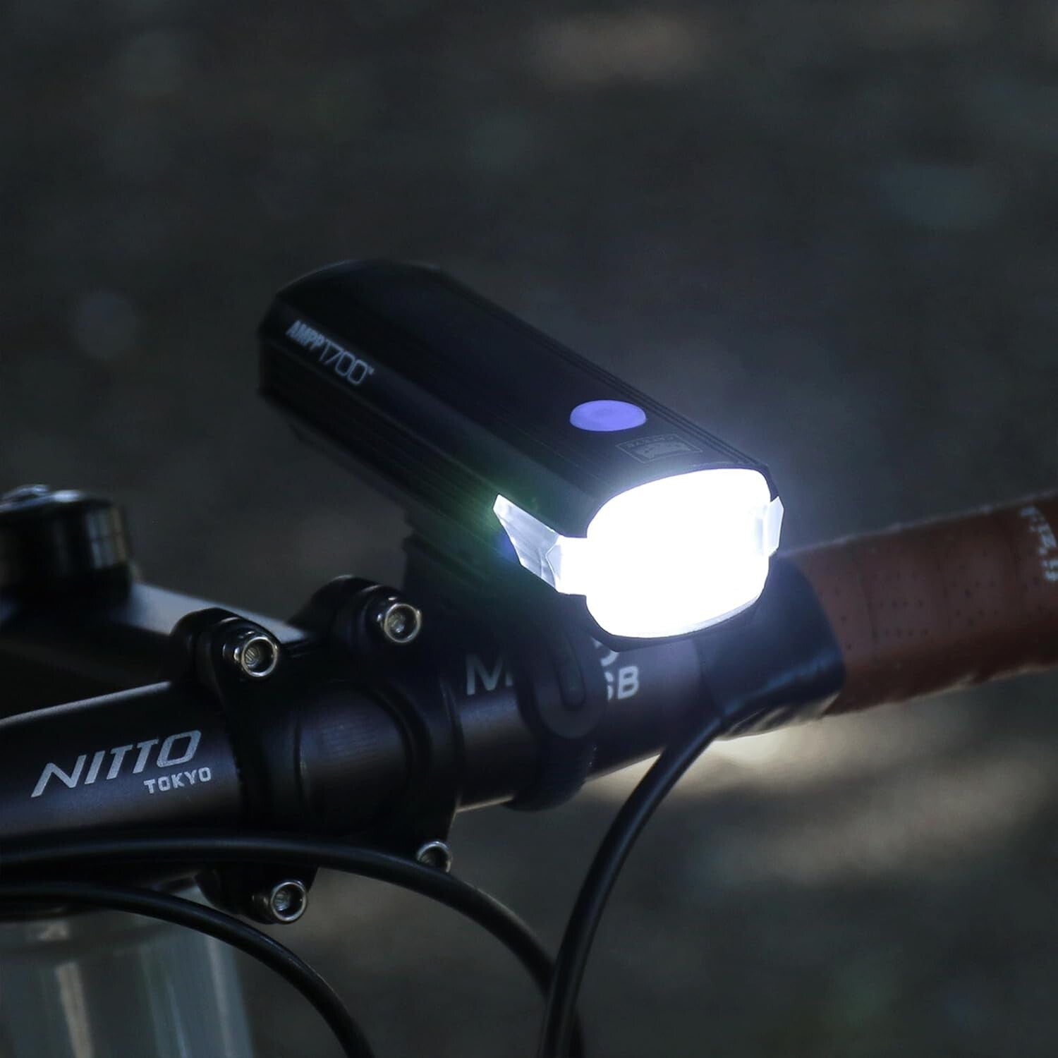 AMPP 1700 Lumen USB Rechargeable Bike Light - Waterproof Headlight for Cyclists