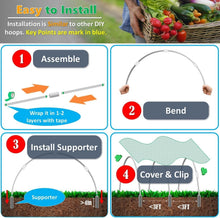 Load image into Gallery viewer, Rust-Free Garden Hoops DIY Kit - Easy Install for Flexible Grow Tunnel Designs