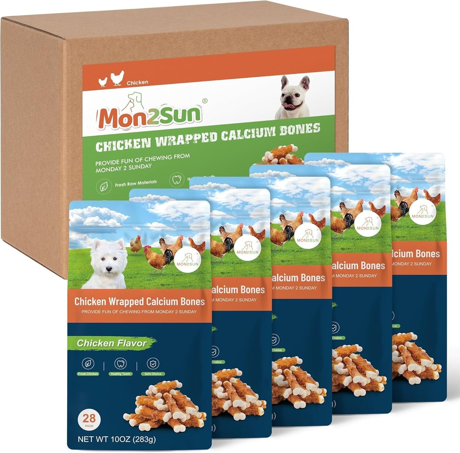 Delicious Calcium Bones for Small Breeds - 28 Count Rawhide-Free Dog Chews