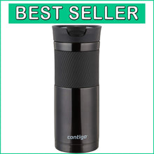 Load image into Gallery viewer, Leakproof 590ml Byron Snapseal Travel Mug with Thermal Insulation - Black