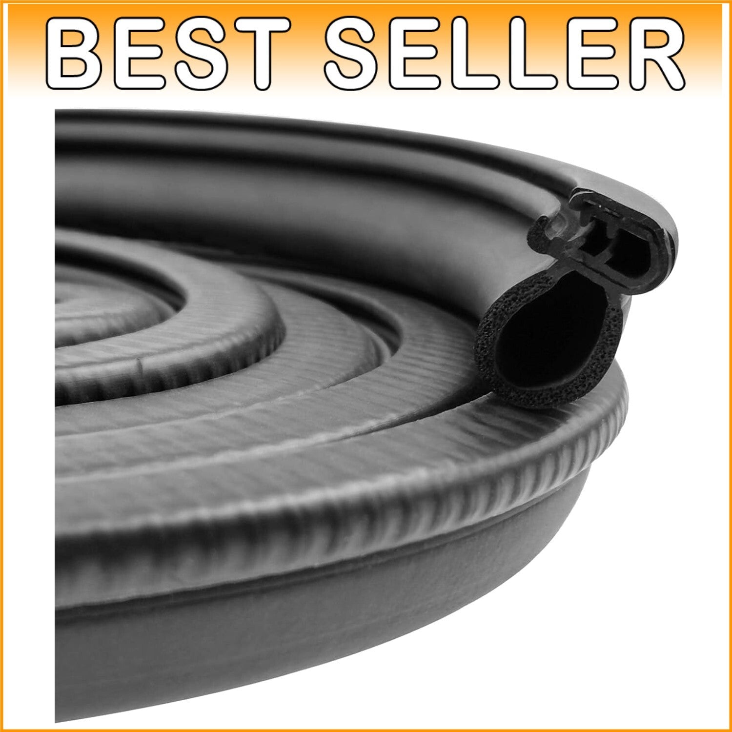 Durable 50Ft Rubber Weather Stripping for Cars, Boats & RVs - Easy Installation