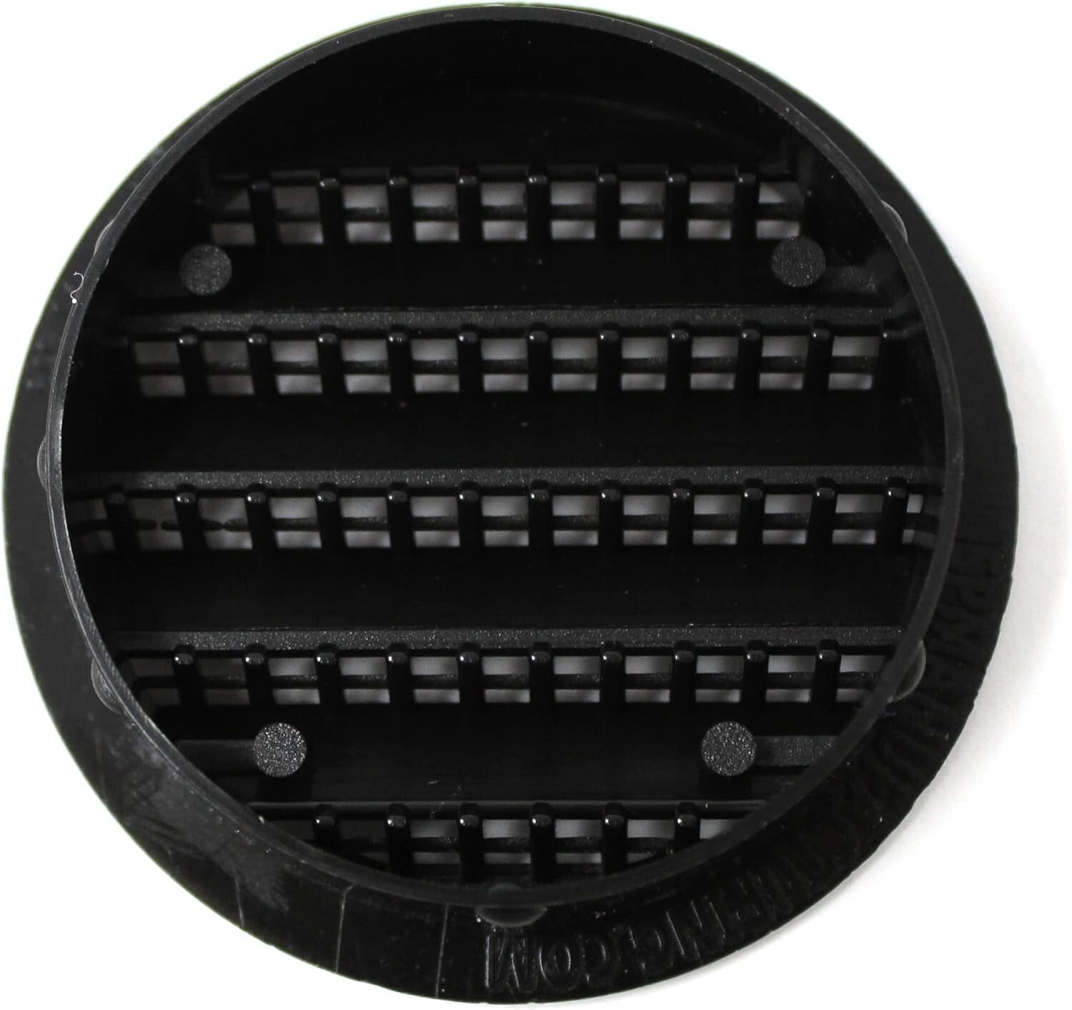 50-Pack 2'' Round Plastic Air Vents - Black Louver Grille for Versatile Venti...