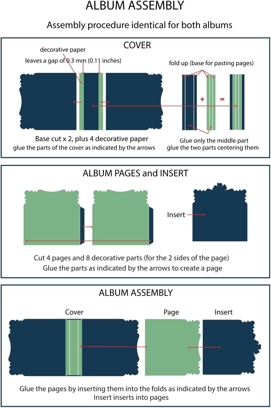 Art Deco Mini Album Die-Cuts 15x15CM - Perfect for Scrapbooking & DIY Cards