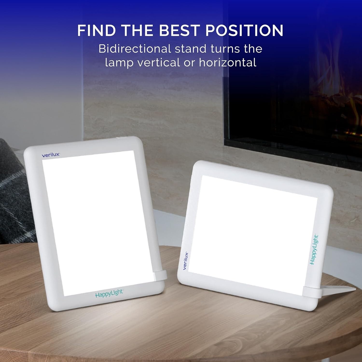 HappyLight Lucent: Ultra-Thin Light Therapy Lamp with Detachable Stand - 1 lb