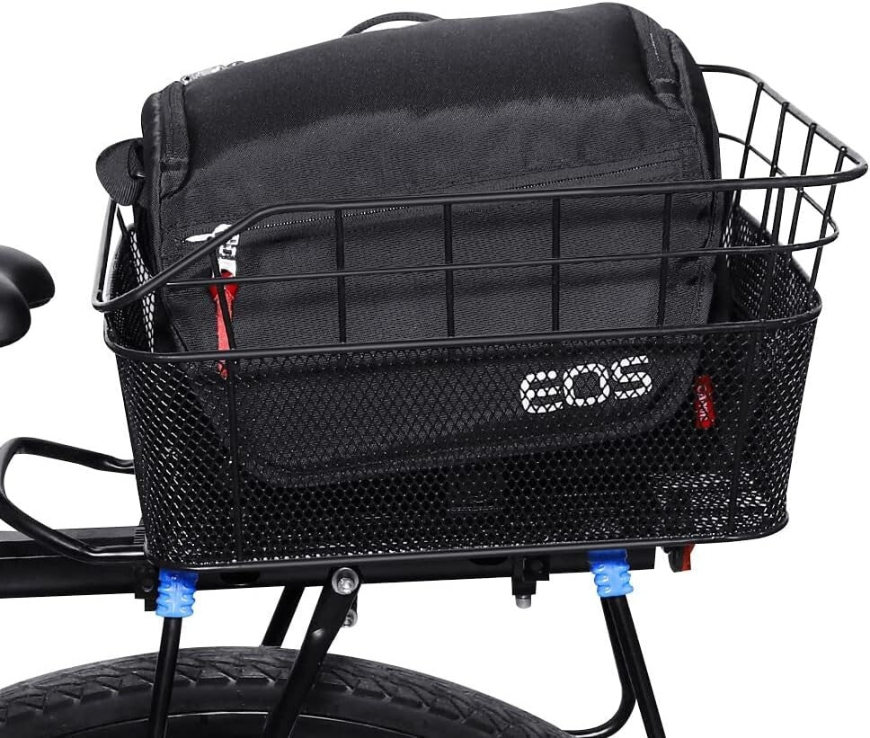 Versatile Rear Bike Basket with Waterproof Liner for Secure Cargo Transport
