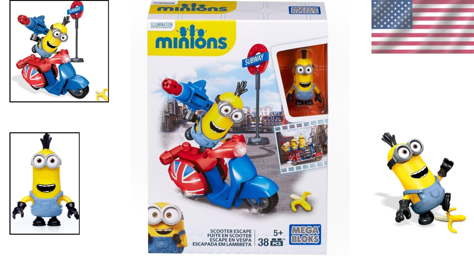 Interactive Mega Bloks Minions Scooter Escape Set - Ideal for Creative Kids