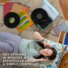 Load image into Gallery viewer, Upgraded Sound 3-Speed Suitcase Record Player with Bluetooth Speakers - Mint