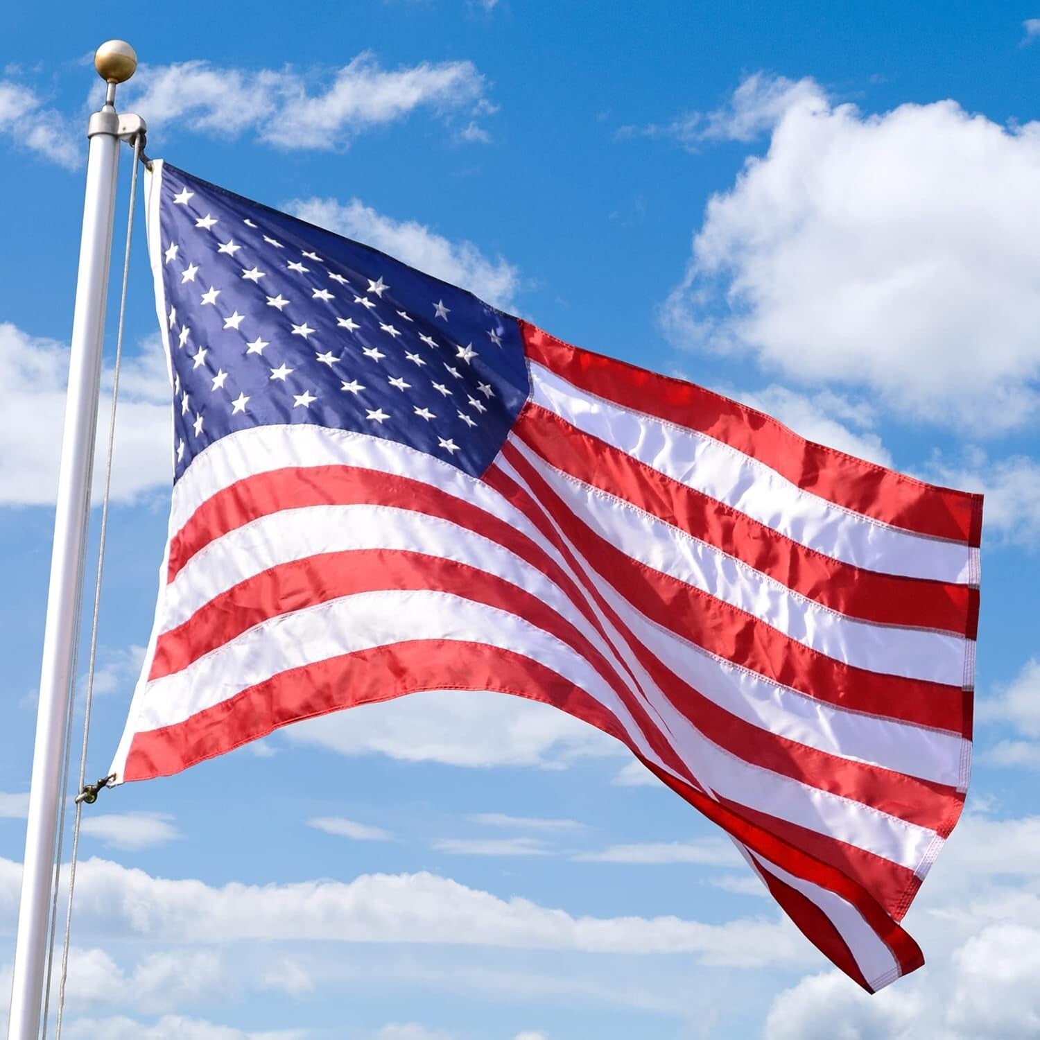 Show Your Patriotism with 5' x 8' Made in USA American Flag - Durable & Stylish