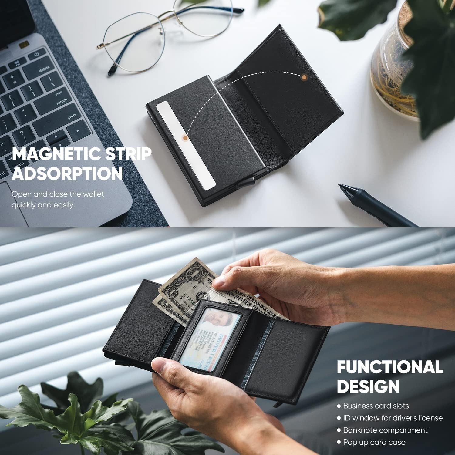 Exquisite Hand-Stitched Leather Wallet with Multiple Card Slots - Perfect Gift