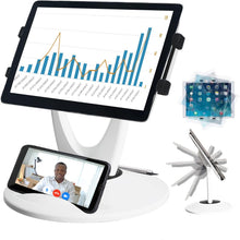Load image into Gallery viewer, Adjustable Height Tablet Stand with Central Pivot - for Retail Kiosks &amp; Offices