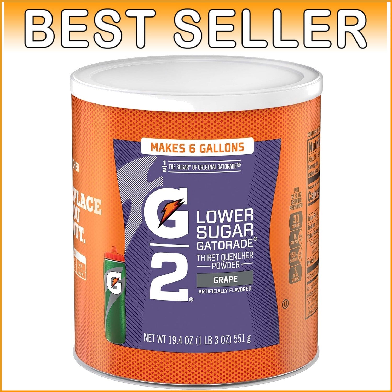 G2 Electrolyte Powder, Grape Flavor - Hydration Solution, Low-Calorie 3-Pack