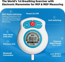 Load image into Gallery viewer, Breathing Trainer with Mobile App &amp; Resistance Levels - Improve Lung Capacity