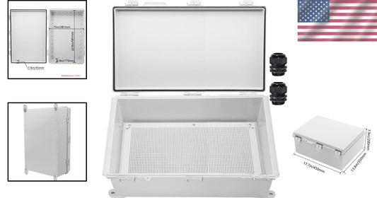 IP65 Waterproof Junction Box - Durable ABS Plastic Outdoor Enclosure 23.6 x 15.7