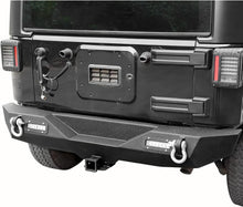 Load image into Gallery viewer, Stylish Jeep Wrangler JK Compatible Bumper with Built-In LED Lights &amp; D-Rings