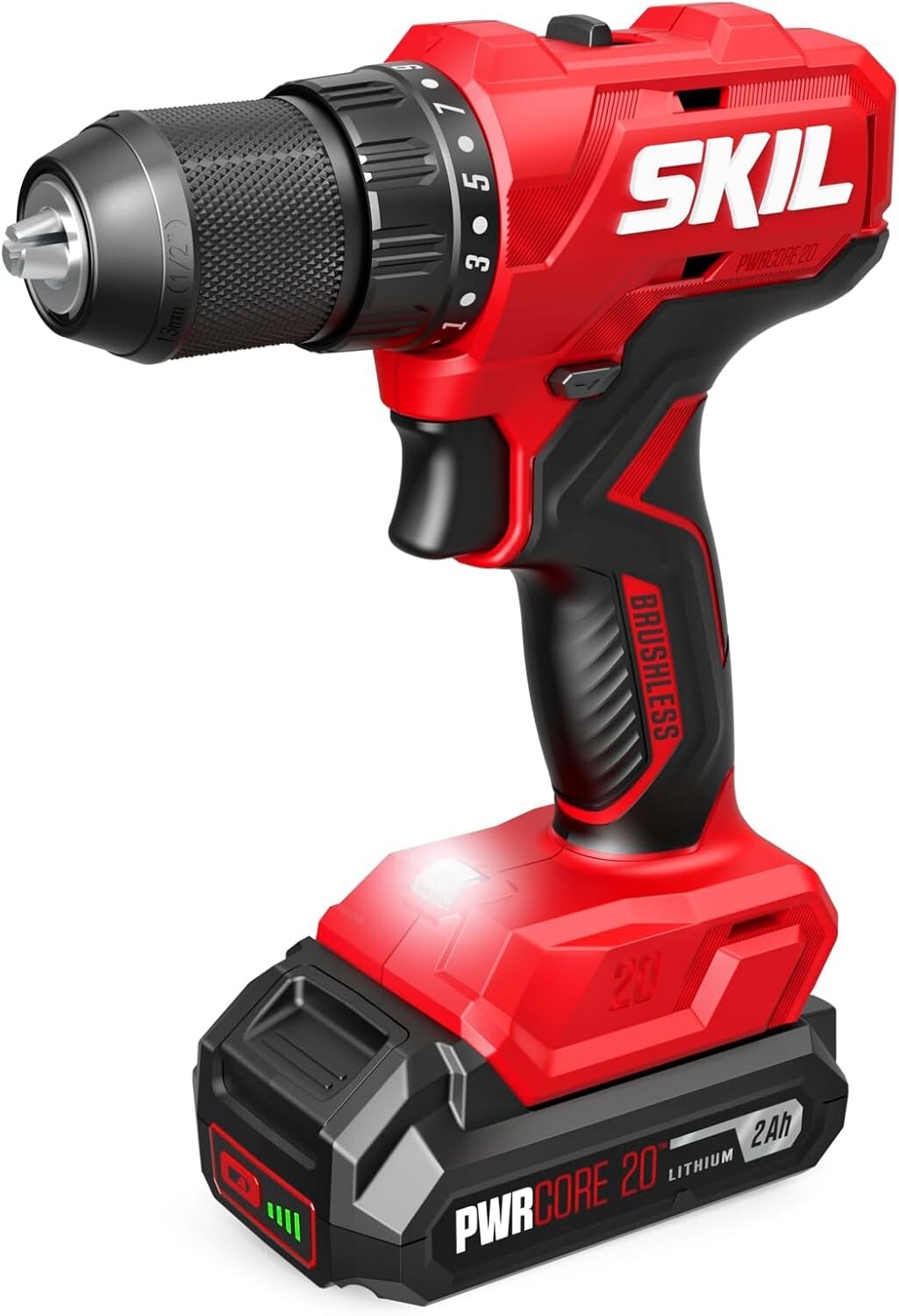 Versatile 20V Cordless Drill Kit with LED Light and Keyless Chuck - Complete Set