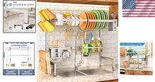 Load image into Gallery viewer, Multi-Purpose Expandable Dish Rack - Customizable Setup for Kitchen Organization